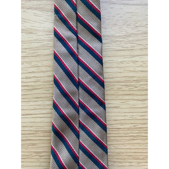 Vintage Jonothan Lake Brown Stripped Silk Tie - Picture 7 of 9